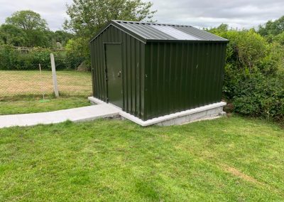 6-Morley Garden Sheds - small green shed in garden